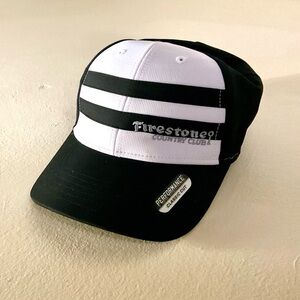 Head Classic Black Cap Trucker hat Firestone Country Club Balck and White NWT